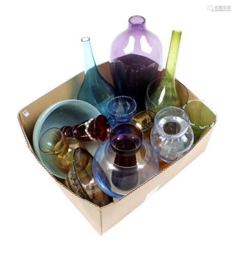 Box of colored glass