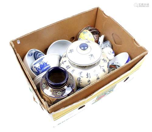 Box of Asian porcelain