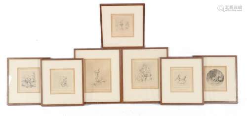 7 various lithographs