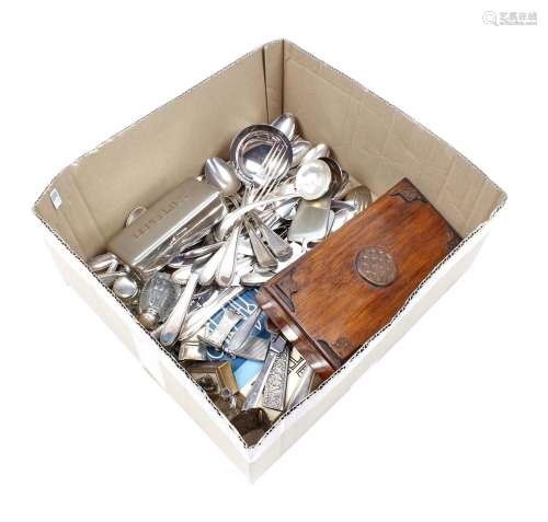 Box of various silver plated
