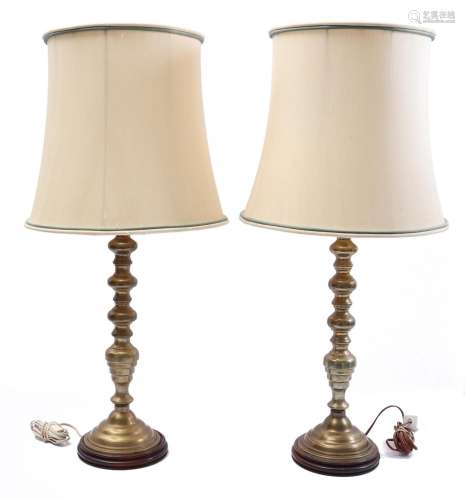 2 brass table lamp bases