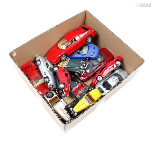 Box with scale model cars