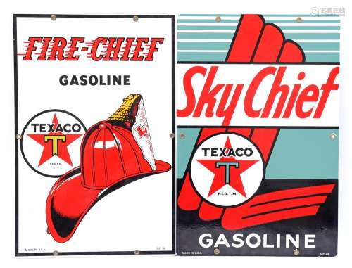 2 enamelled advertising signs