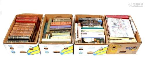 4 boxes with books