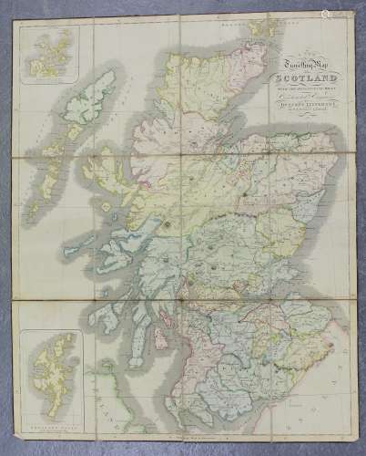 W. & D. Lizars (engravers) - A New Travelling Map of Sco...