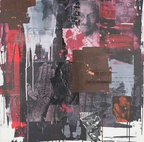 Richard Walker - Anger is an Energy, mixed media on canvas, ...