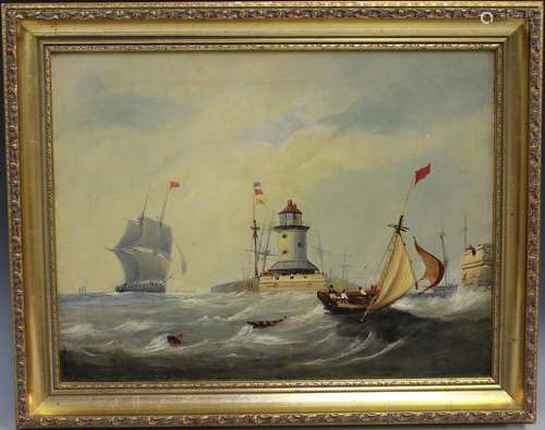 British School - Sailing Vessels off Ramsgate in a Stiff Bre...