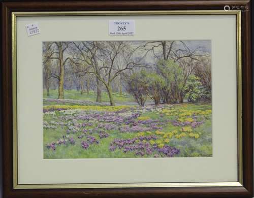 Beatrice Parsons - Spring Flowers in a Meadow, Water and Tre...