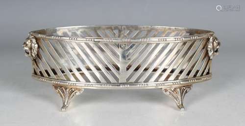 A late 18th century French silver boat shaped dish or salt w...