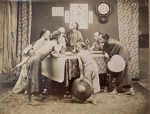 Les Joueurs, Macao, années 1870Albumine, bon contrasteDim. :...