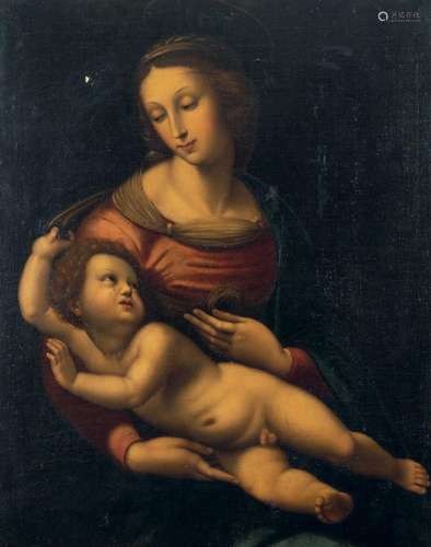 La Vierge à l'Enfant dit La Madone Bridgewater. Huile su...