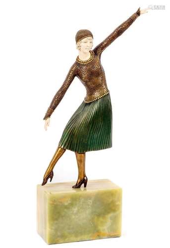 Danseuse, circa 1925 30. Épreuve chryséléphantine en bronze ...