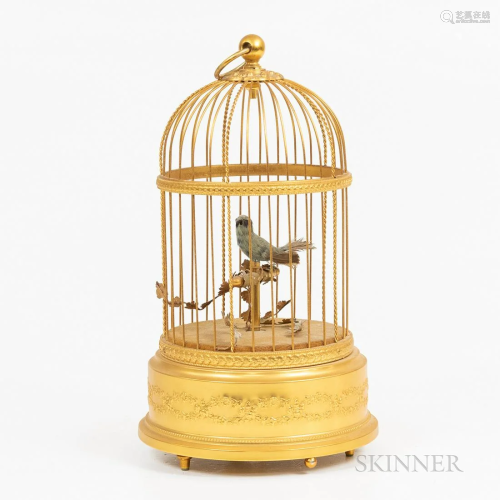 Reuge Singing Bird in Cage Automaton/Music Box, Switzerland,...