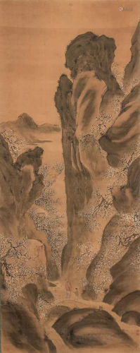 Hanging Scroll Depicting a Landscape, China, 19th/20th centu...