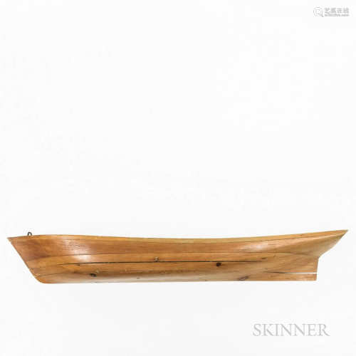 Large Half-hull Model, early 20th century, lg. 42 3/4 in.