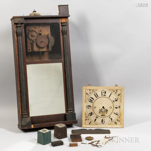 Mahogany Wall Clock, possibly Burr & Chittenden, with ca...