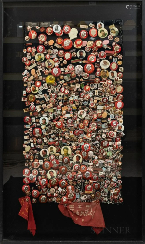 Collection of Mostly Mao Zedong Pins, China, 20th century, m...