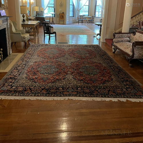 Room-size Tabriz Carpet. Property from Fisk House, 146 Commo...