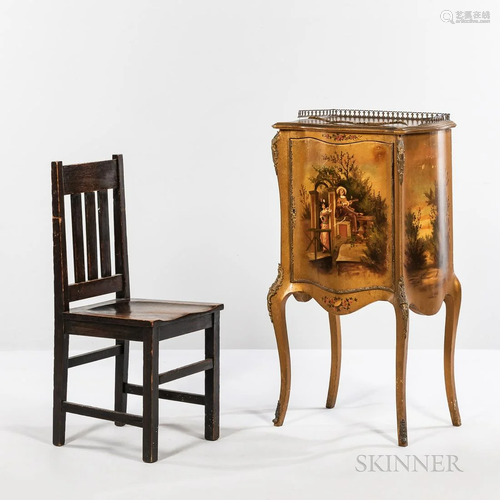 Louis XV-style Vernis Martin Music Cabinet and an Arts &...