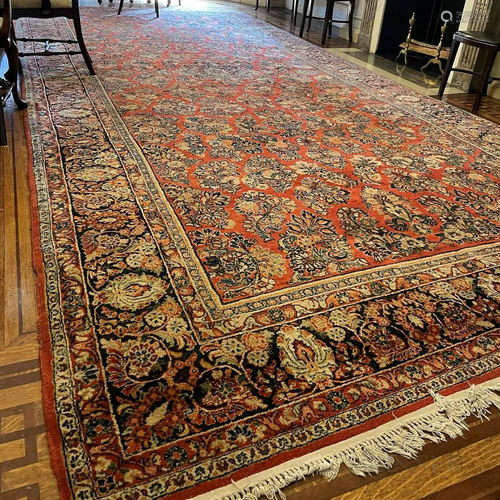 Room-size Hamadan Carpet. Property from Fisk House, 146 Comm...