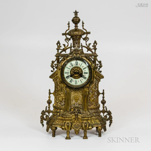 French Bronze Renaissance Revival Clock Garniture, possibly ...