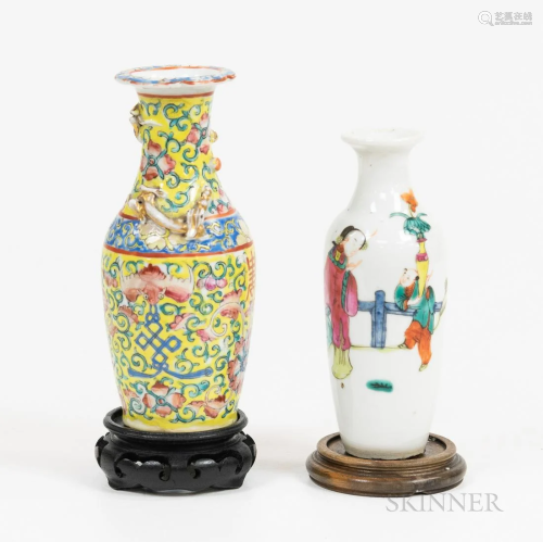 Two Small Chinese Vases, possibly late19th / early 20th cent...