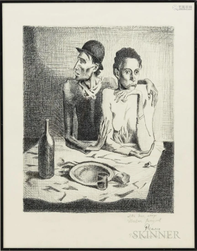 After Pablo Picasso (Spanish, 1881-1973) Frugal Repast, engr...