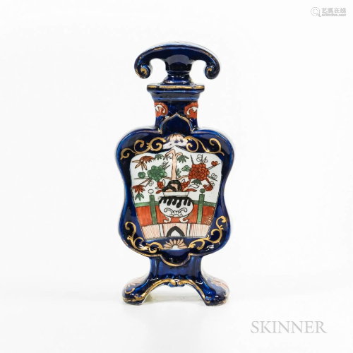 Transfer-decorated Mason's Ironstone Bottle and Stopper...