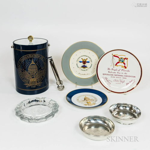 Group of White House Memorabilia, including two pewter bowls...
