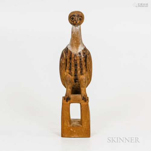 Carved Wood Figure of a Bird, unknown tribal group, possibly...