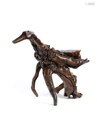 十八世紀 奇木雕俏皮鵝香爐台