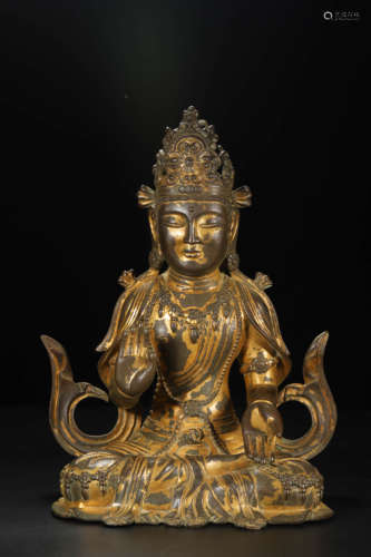 Gilt Bronze Yunnan Figure of Buddha