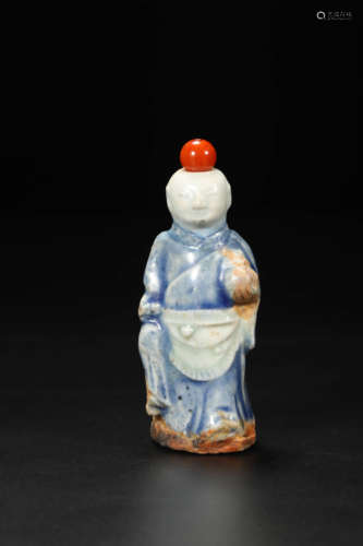 Porcelain Boy Snuff Bottle