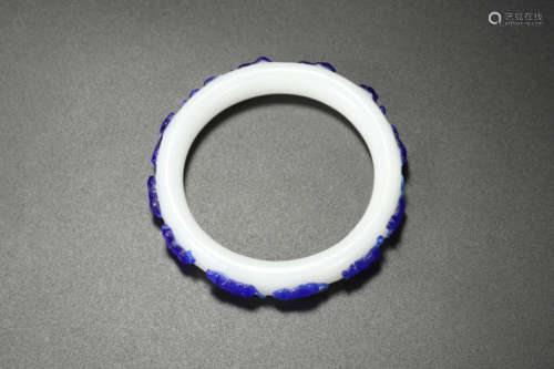 White and Blue Glass Zodiac Bracelet