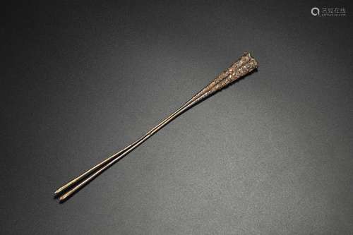 Gilt Silver Hair Pin