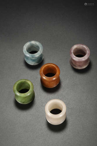 A Set of Jade Thumb Rings