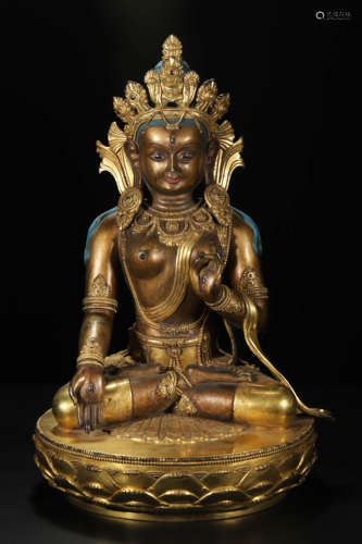 Gilt Bronze Figure of White Tara