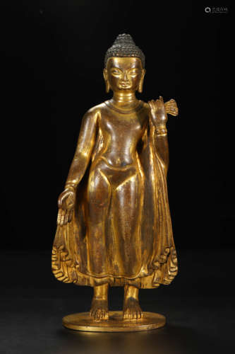 Gilt Bronze Figure of Shakyamuni