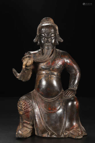 Gilt-Lacquer-Bronze Figure of Guan’Gong