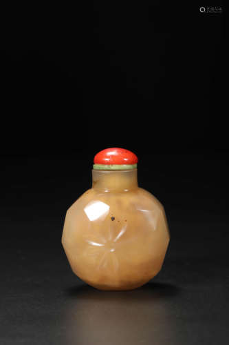 Agate Melon-shape Snuff Bottle