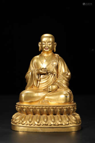 Gilt Bronze Ksitigarbha Bodhisattva