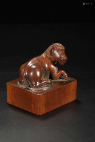 Carved Boxwood Beast Seal