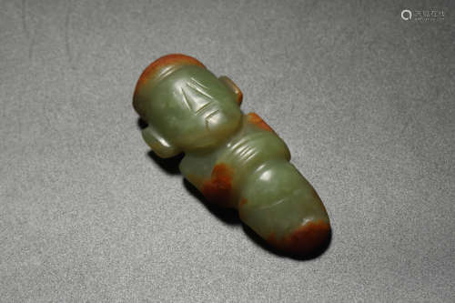 Hongshan Culture Carved Jade Figurine