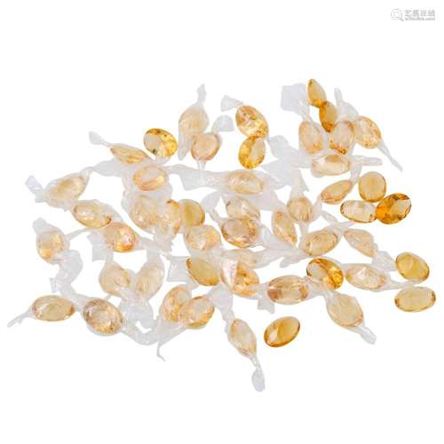 Konvolut 49 Citrine zus. ca. 210 ct,