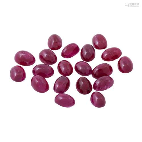 Konvolut 19 Rubin Cabochons zus. 13,07 ct,