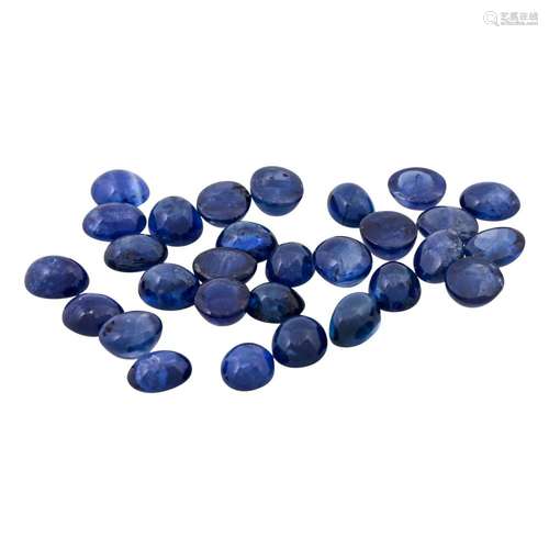 Konvolut 30 Saphir Cabochons zus. 29,05 ct,