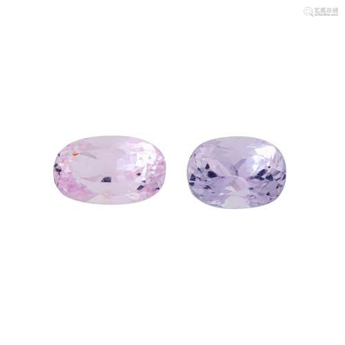 Konvolut 2 Kunzite von 13,6 ct