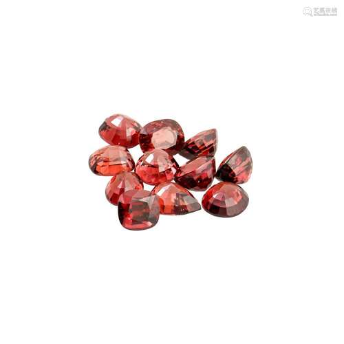 Konvolut 11 Zirkone von 22,0 ct