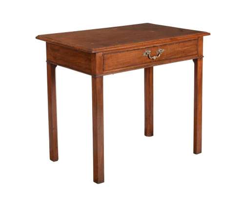 A GEORGE III MAHOGANY SIDE TABLE