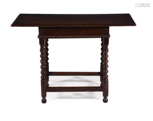 AN OAK SIDE TABLE IN LATE 17TH CENTURY STYLE